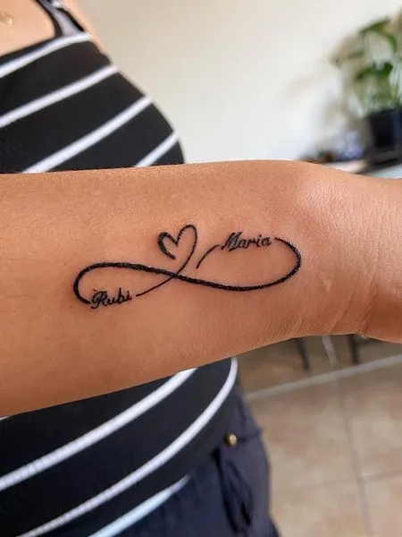 Infinity Tattoo Designs with Names