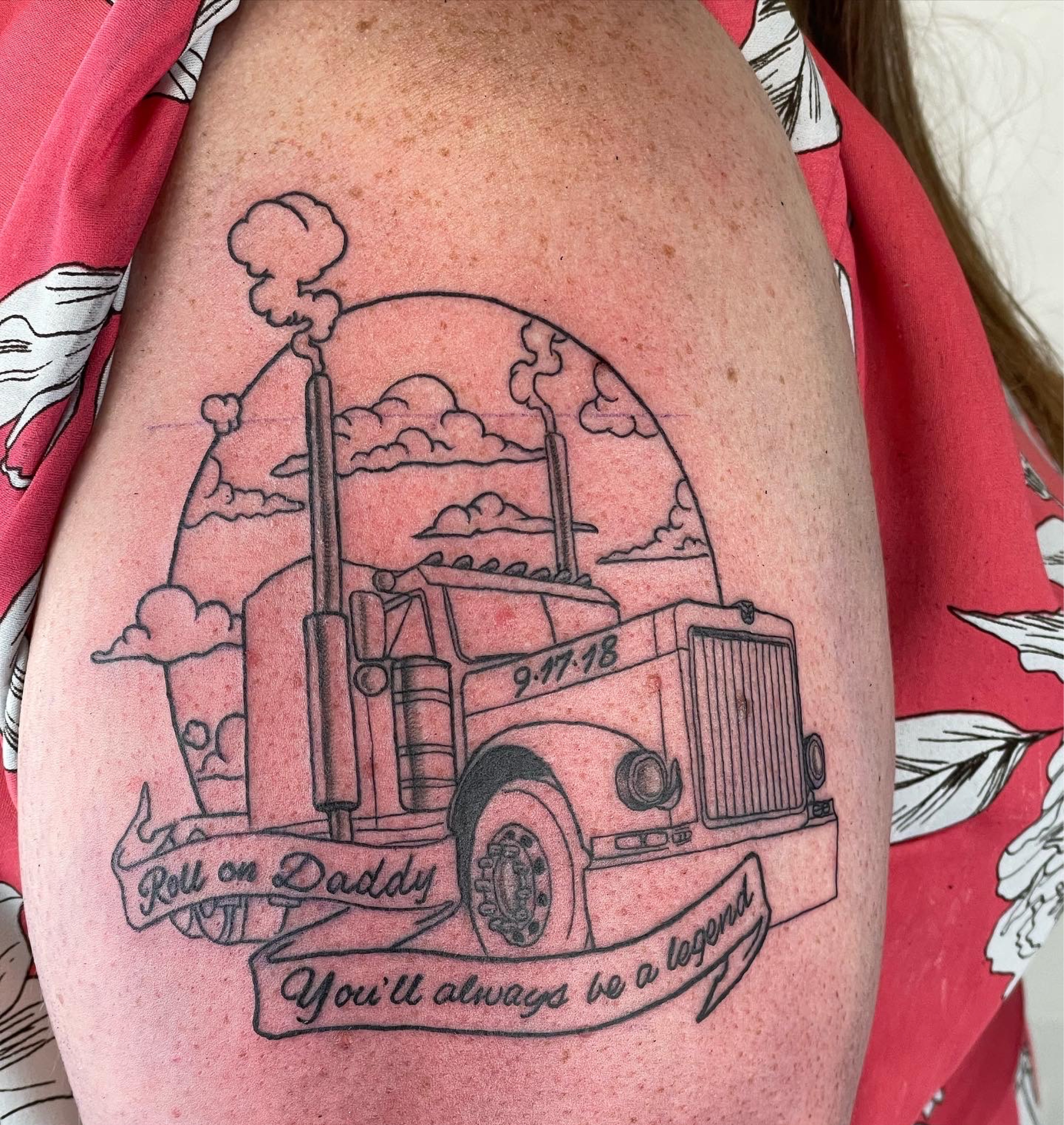 Details 71 Simple Semi Truck Tattoo Best In Cdgdbentre