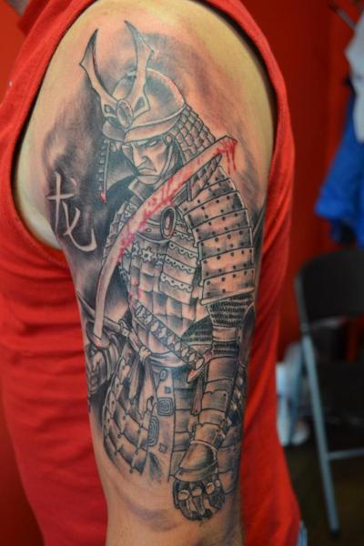 Details More Than 81 Samurai Tattoo Shoulder Best In Cdgdbentre