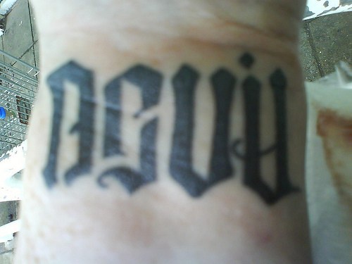 Devil Ambigram Tattoo On Hand Tattooimages Biz