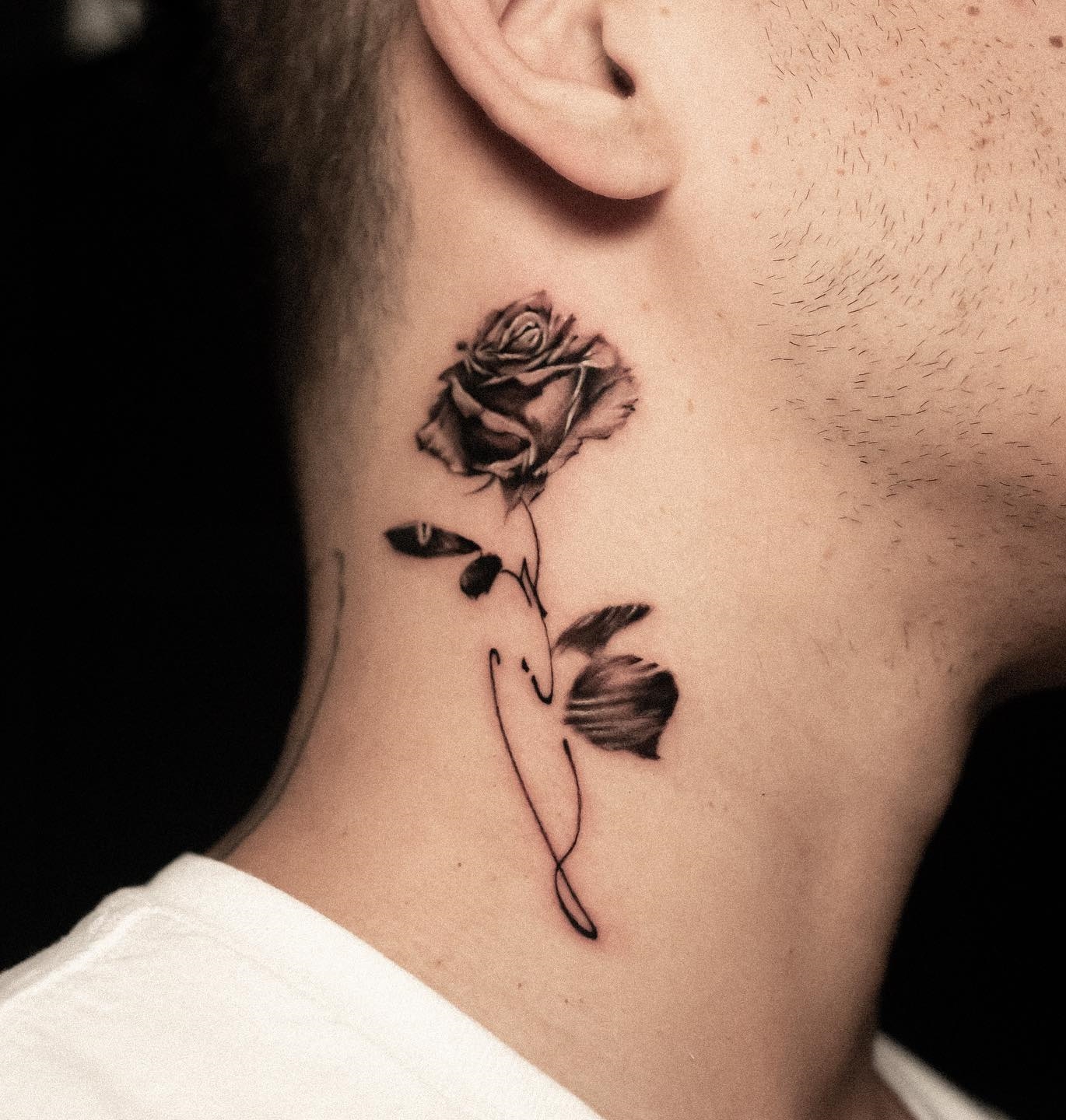 Discover More Than 68 Red Rose Neck Tattoo Latest In Cdgdbentre