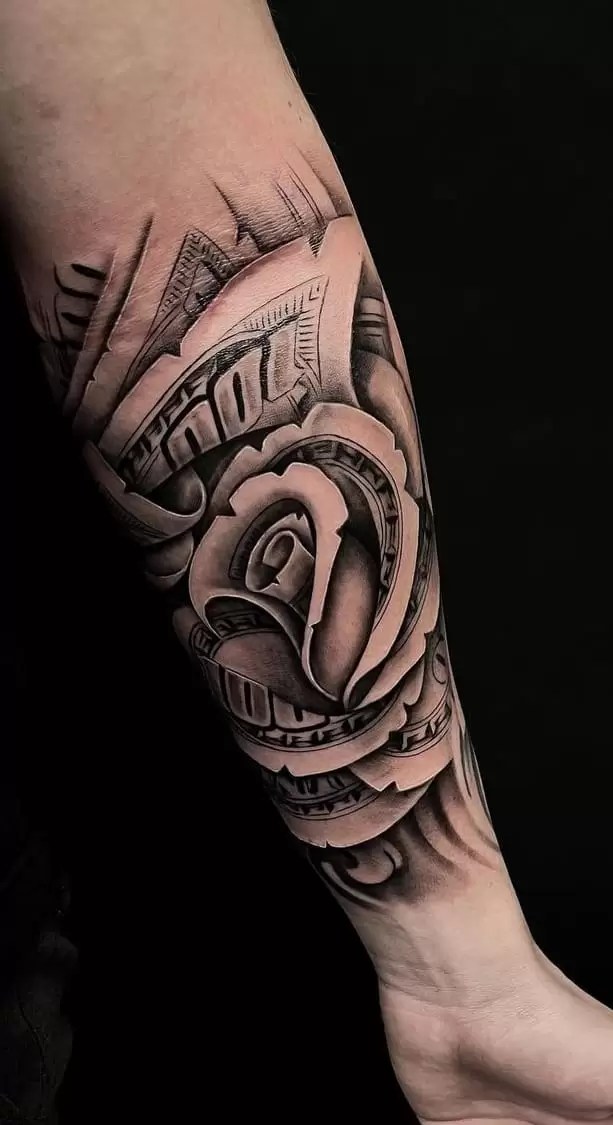 Discover More Than 69 Forearm Money Rose Tattoo Latest In Coedo Com Vn