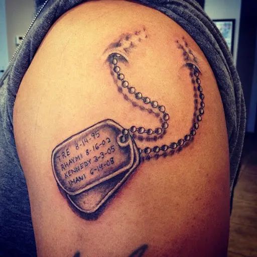 Dog Tag Tattoo Picture Tattoos Cool Tattoos Dog Tags Tattoo Tattoo