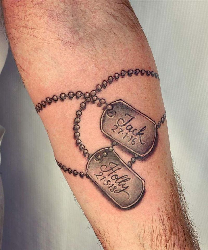 Dog Tag Tattoos: Meaning and Design Inspiration