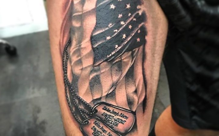 Dog Tags Tattoo Arm