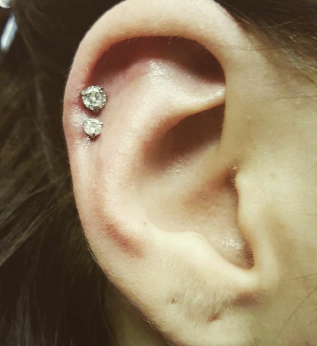 Double Cartilage Piercing