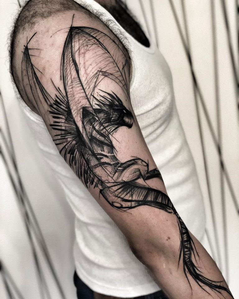 Dragon Arm Tattoo Sketch Inspiration and Design Ideas