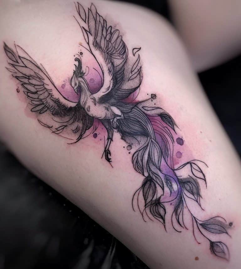 Dreamlike Tattoos Watercolor Phoenix Tattoo Phoenix Bird Tattoos