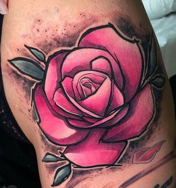 Easy Rose Tattoo Designs