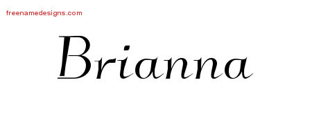 Elegant Name Tattoo Designs Brianna Free Graphic Free Name Designs