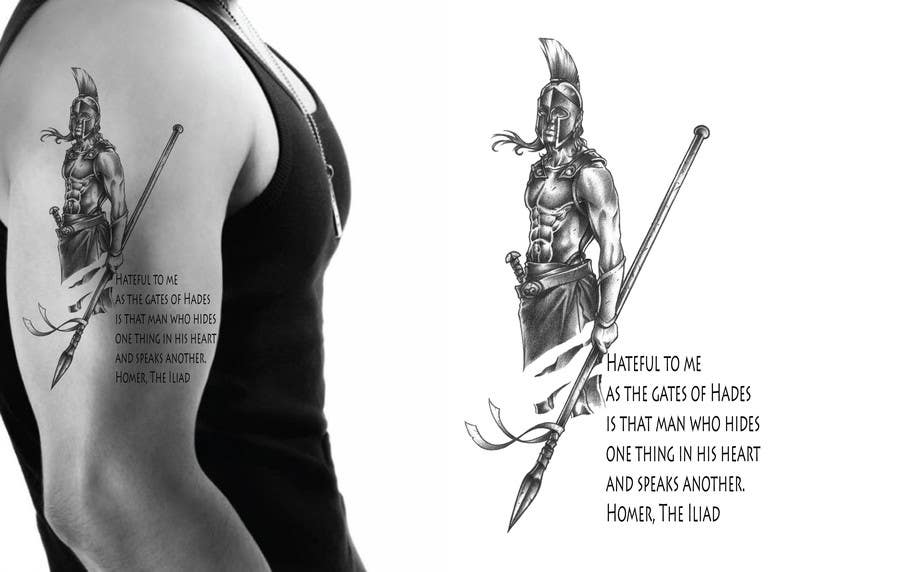 Entry 3 By Eftihia777 For Design A Tattoo With Homer Achilles