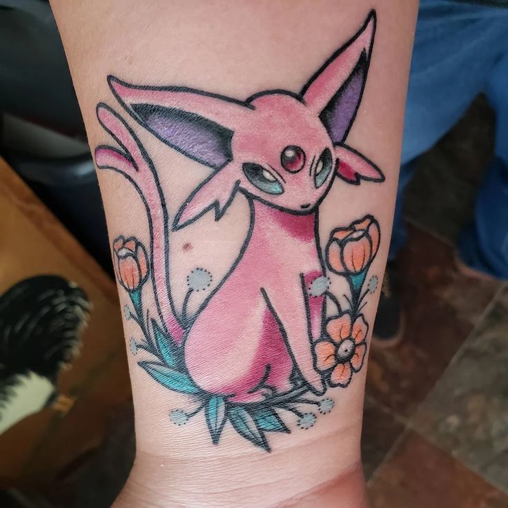 Espeon Tattoo Done By Tayler Conley Sinful Skin Phoenix Arizona Tattoos