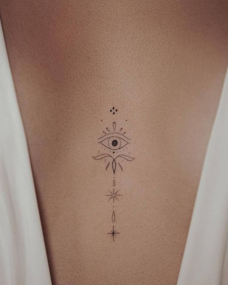 Evil Eye Tattoo On Sternum Evil Eye Tattoo Eye Tattoo Greek Evil