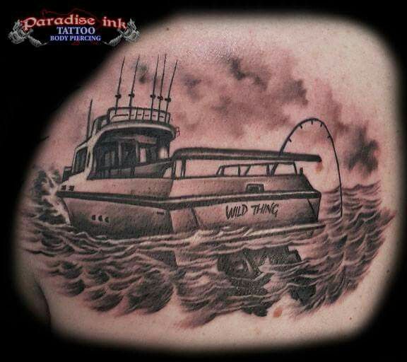 Fishing Boat Tattoo Designs