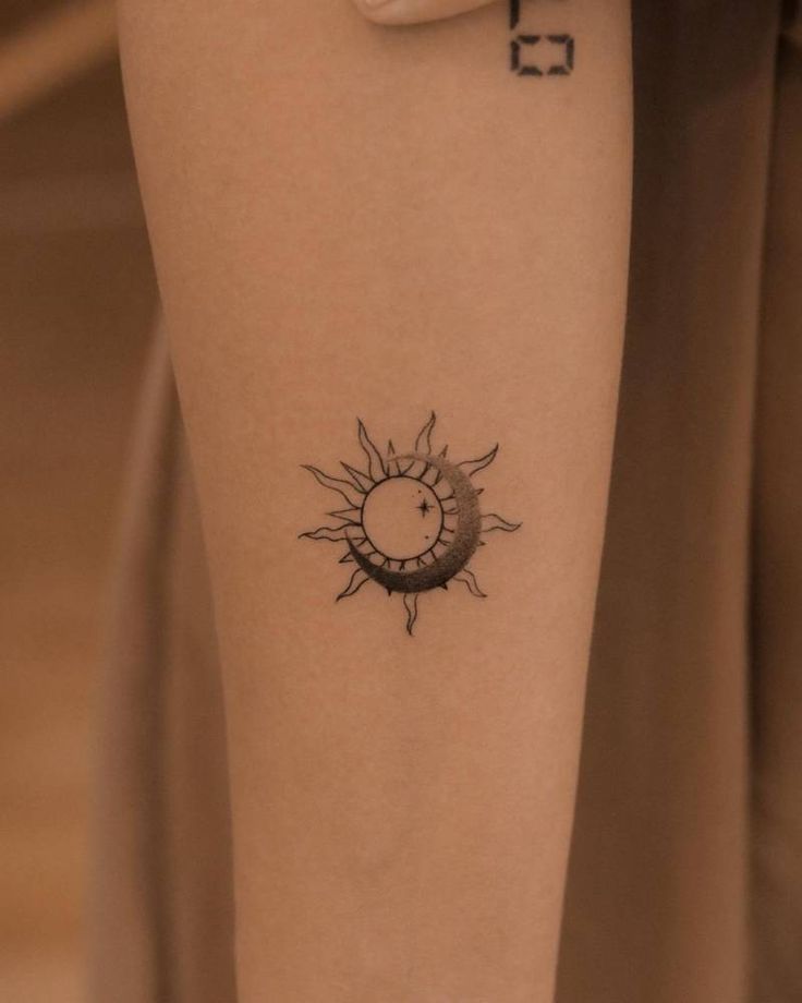 Flower Moon Tattoo Located On The Inner Forearm Moon Tattoo Wrist