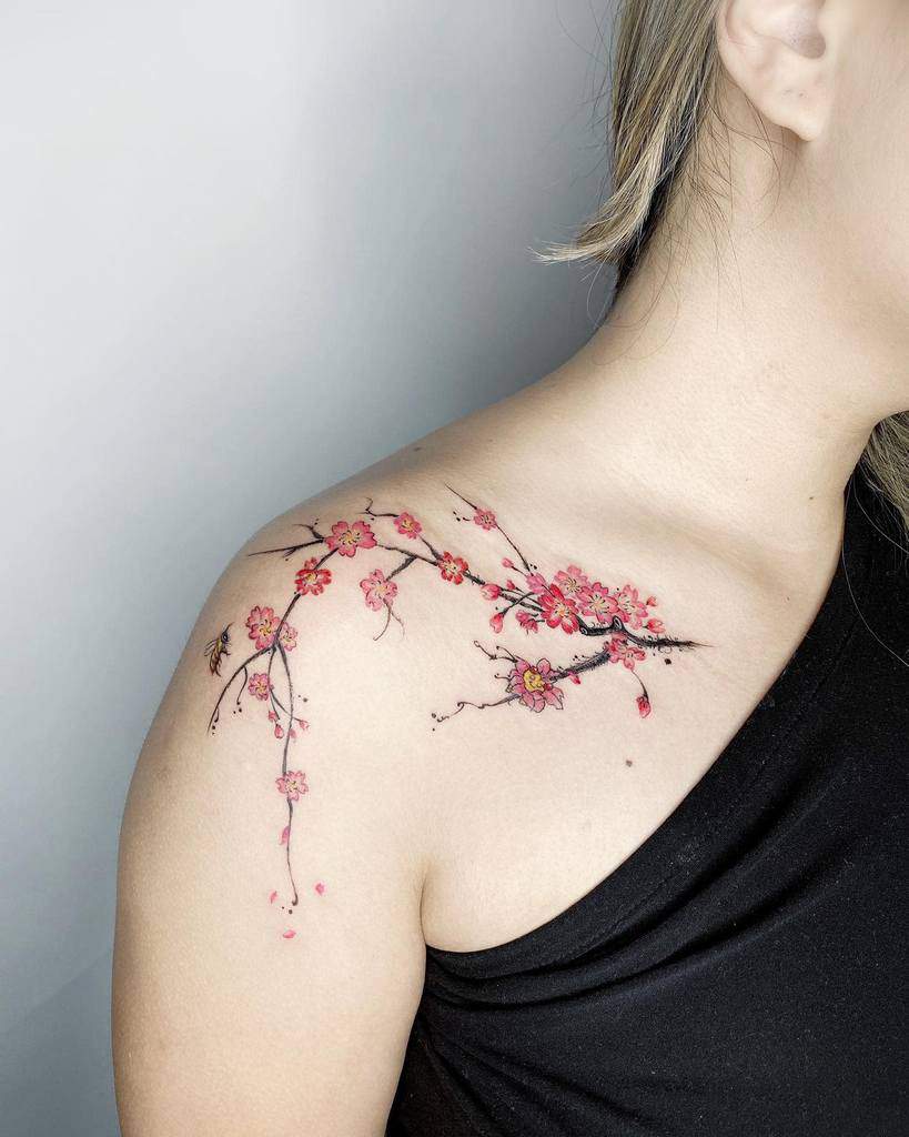 Flower Tattoos On Shoulder Blade Best Tattoo Ideas Gallery Flower