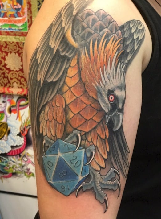 Freshly Colored Bearded Vulture W D20 Done By Andrew Conner At Alley