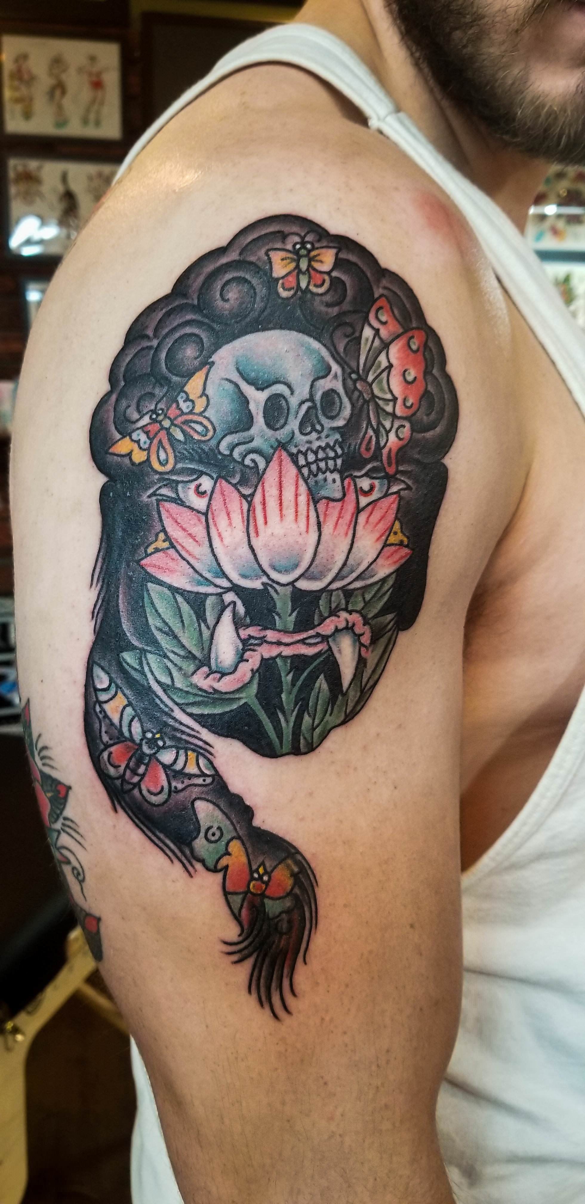 Fudo Myoo Done By J M Wilson Scapegoat Tattoo In Portland Oregon