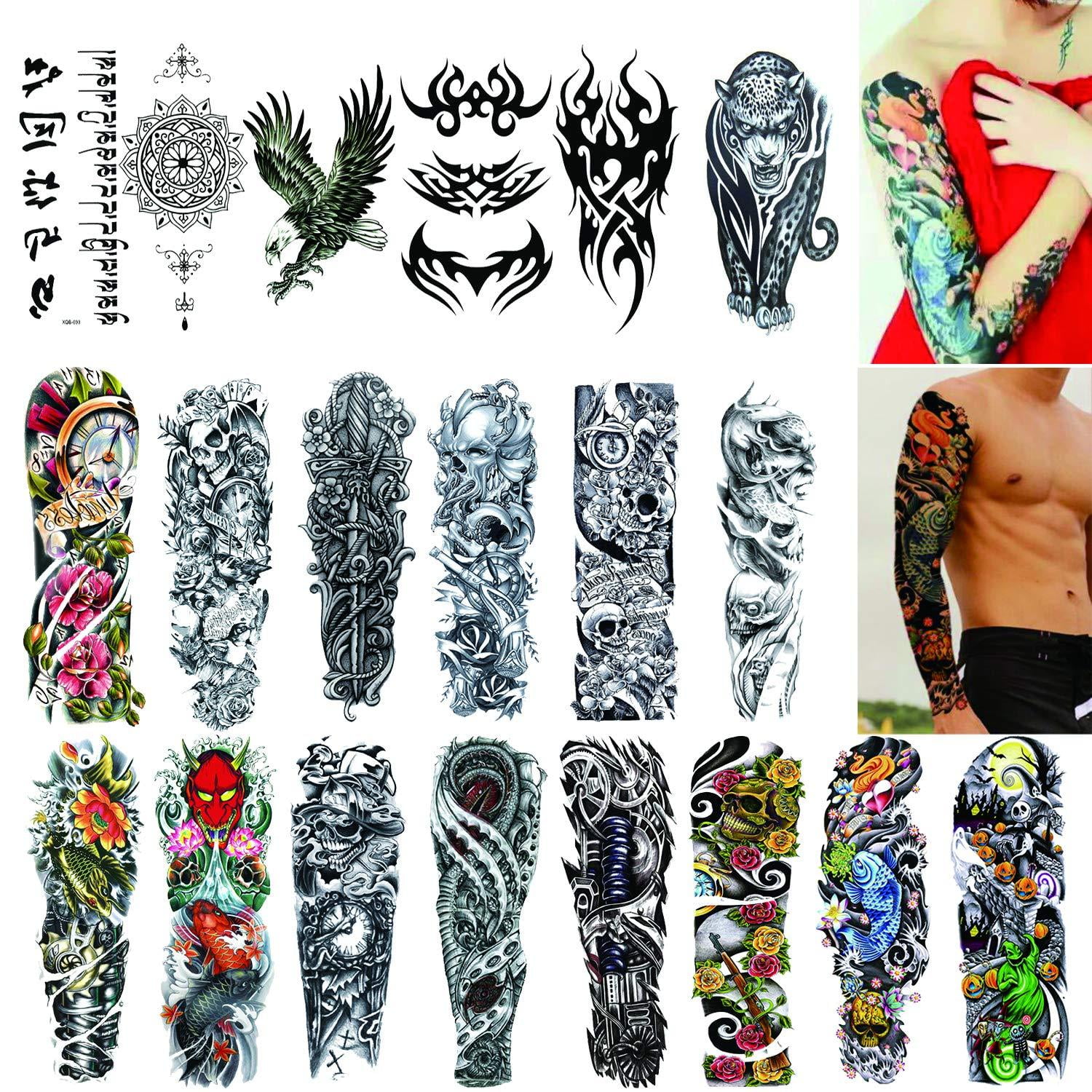 Full Arm Temporary Tattoos 20 Sheets Tattoo Sleeves For Men And Women Waterproof Fashion