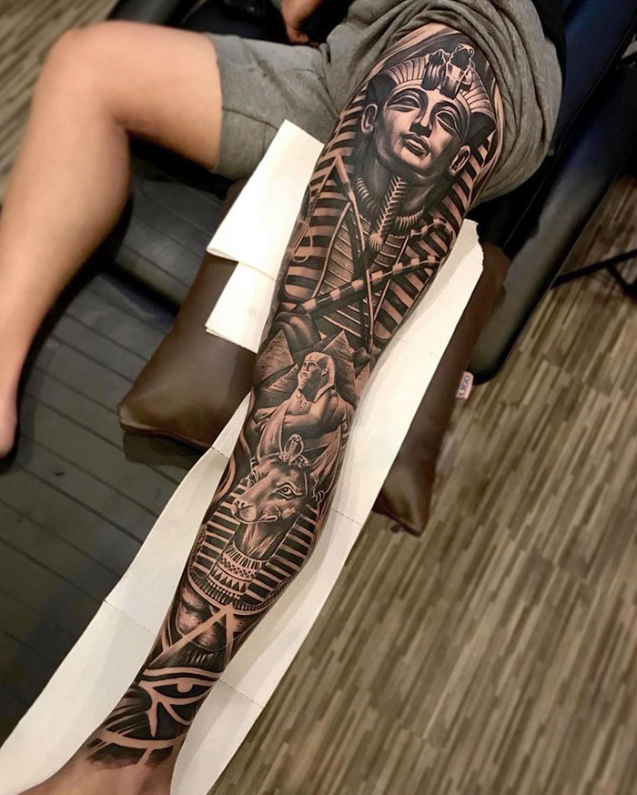 20 Full Leg Tattoo Designs for Men