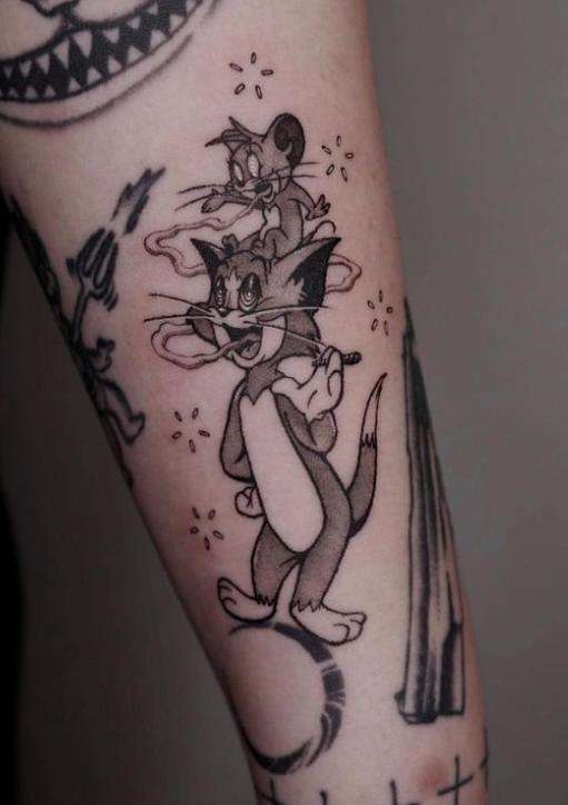 Fun And Whimsical Exploring 10 Tom And Jerry Tattoo Designs And Ideas