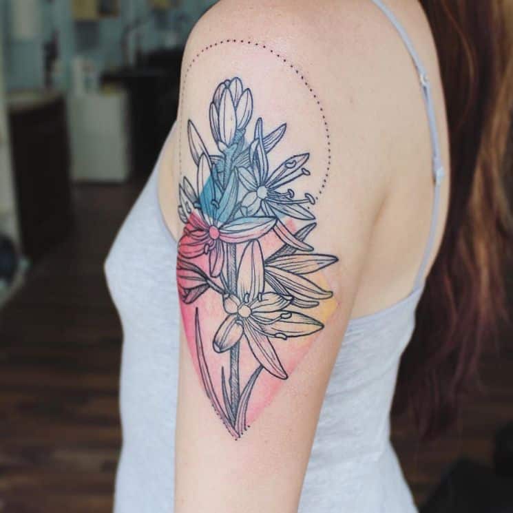 Fyeahtattoos Com Nyc Skyline Tattoo In Watercolor Done By Emily Kaul