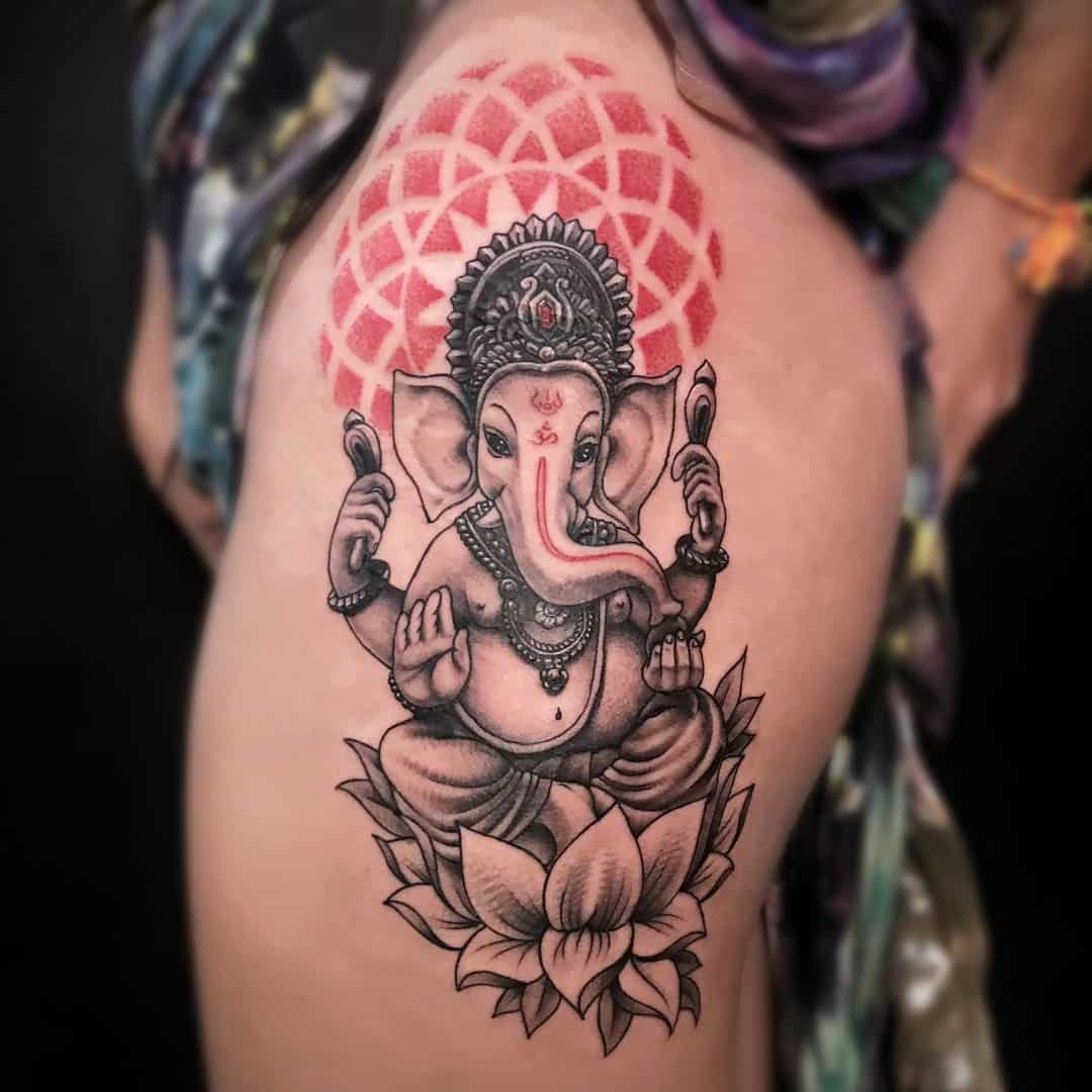 Ganesha Flower Tattoo Tattoo Made On Wrist By Big Guys Tattoo Studio Ganesha Tattoo Shiva