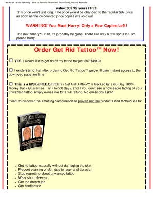 Get Rid Tattoo Is A Digital Guide On How To Remove Unwanted Tattoo Using Natural Products