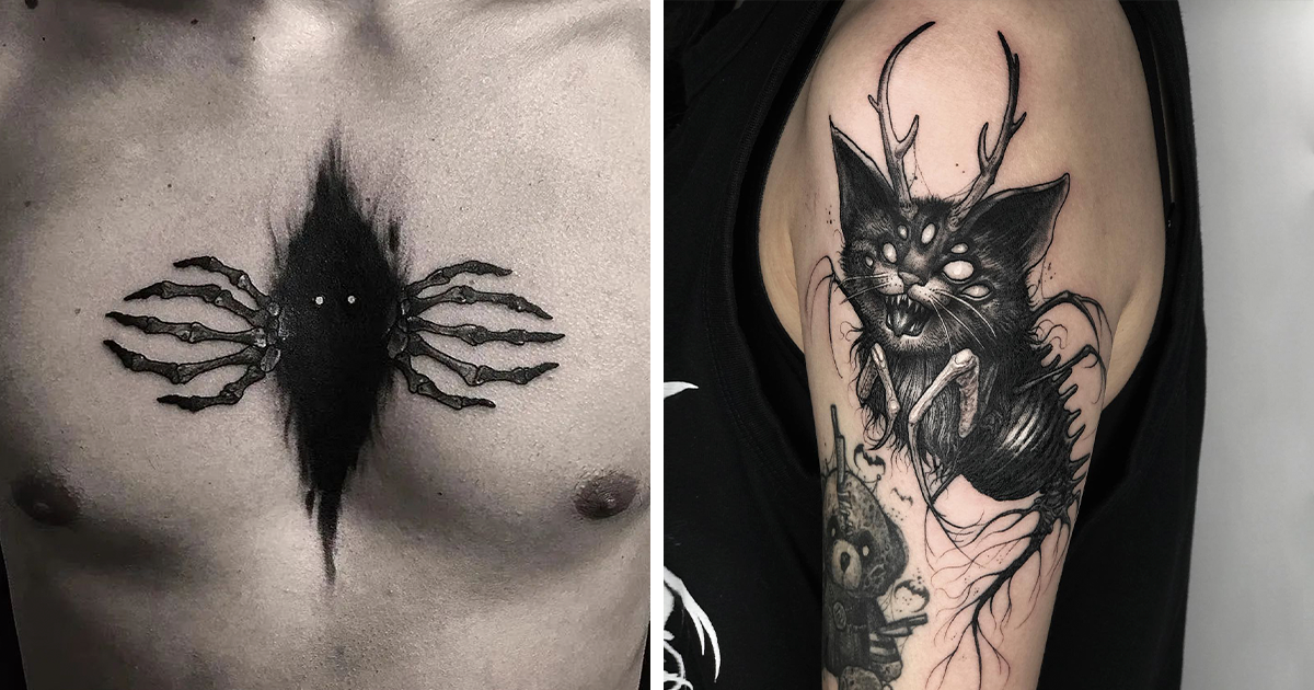 Gothic Wolf Tattoos