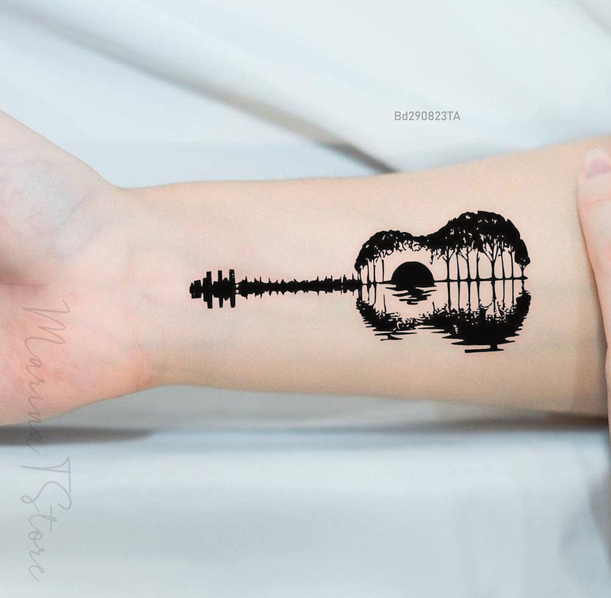 Guitar Heartbeat Tattoo Trendy Tattoos Guitar Tattoo Design Music