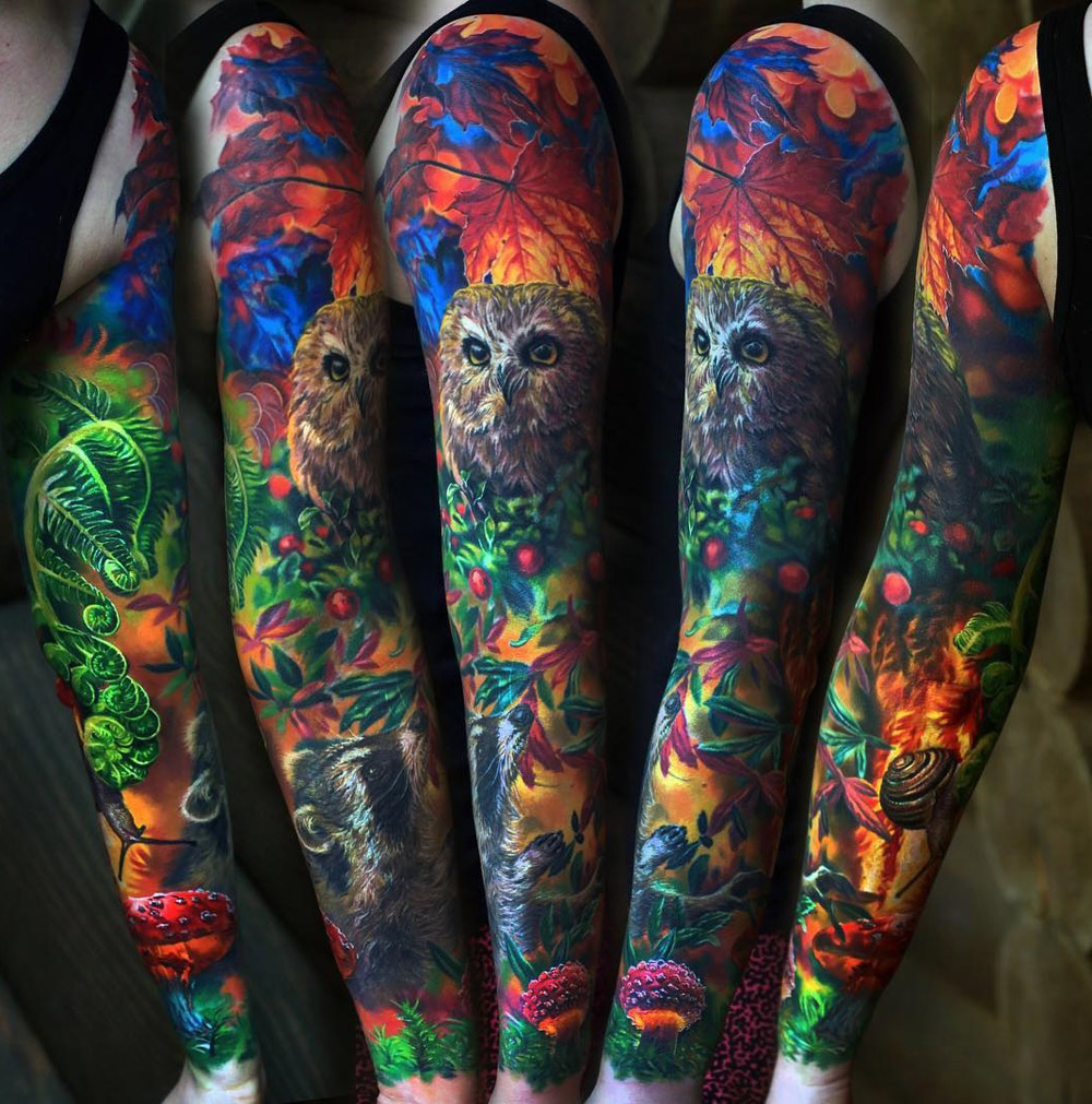 5 Unique Half Arm Forest Tattoo Ideas