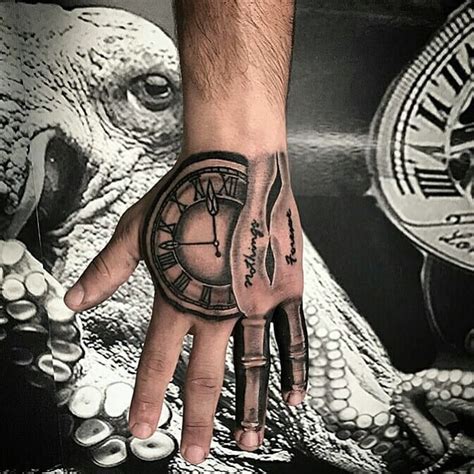 Hand Tattoo Clock Designs for Timeless Style