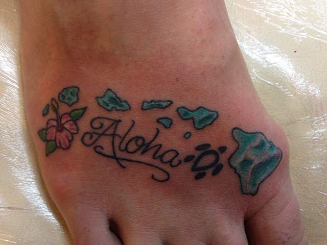 Hawaiian Islands Aloha Tattoo Lahaina Maui Hawaiian Tattoo Aloha