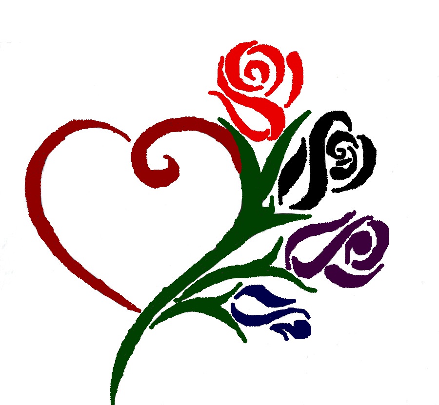 Heart With Roses Tattoo Designs Clipart Best