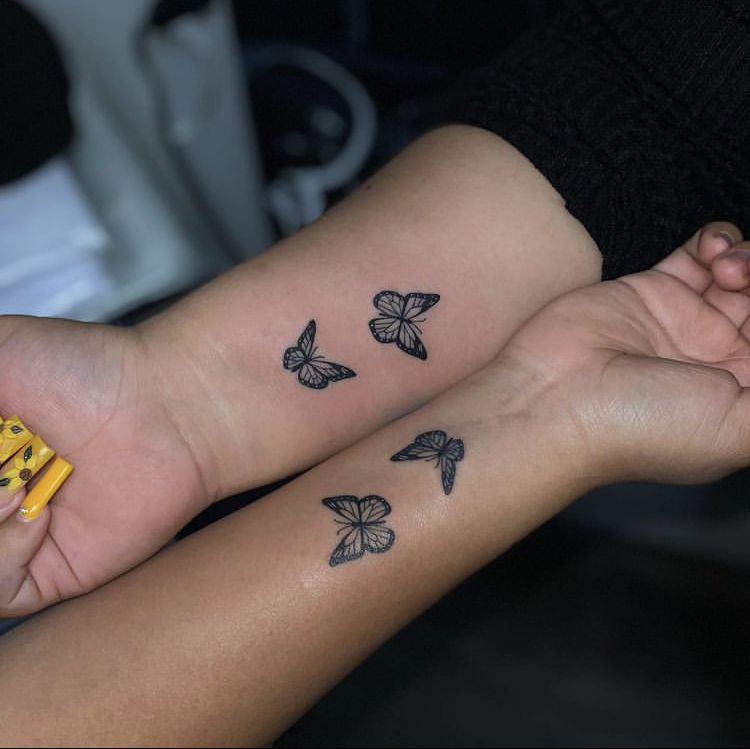 Home Blend Of Bites Butterfly Wrist Tattoo Trendy Tattoos Simple