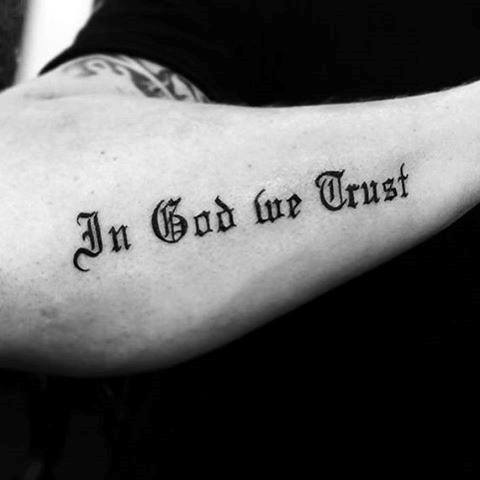 In God We Trust Tattoo Designs and Meanings