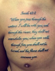 Isaiah 43 2 Verse Tattoos Tattoos Phrase Tattoos In 2021 Verse