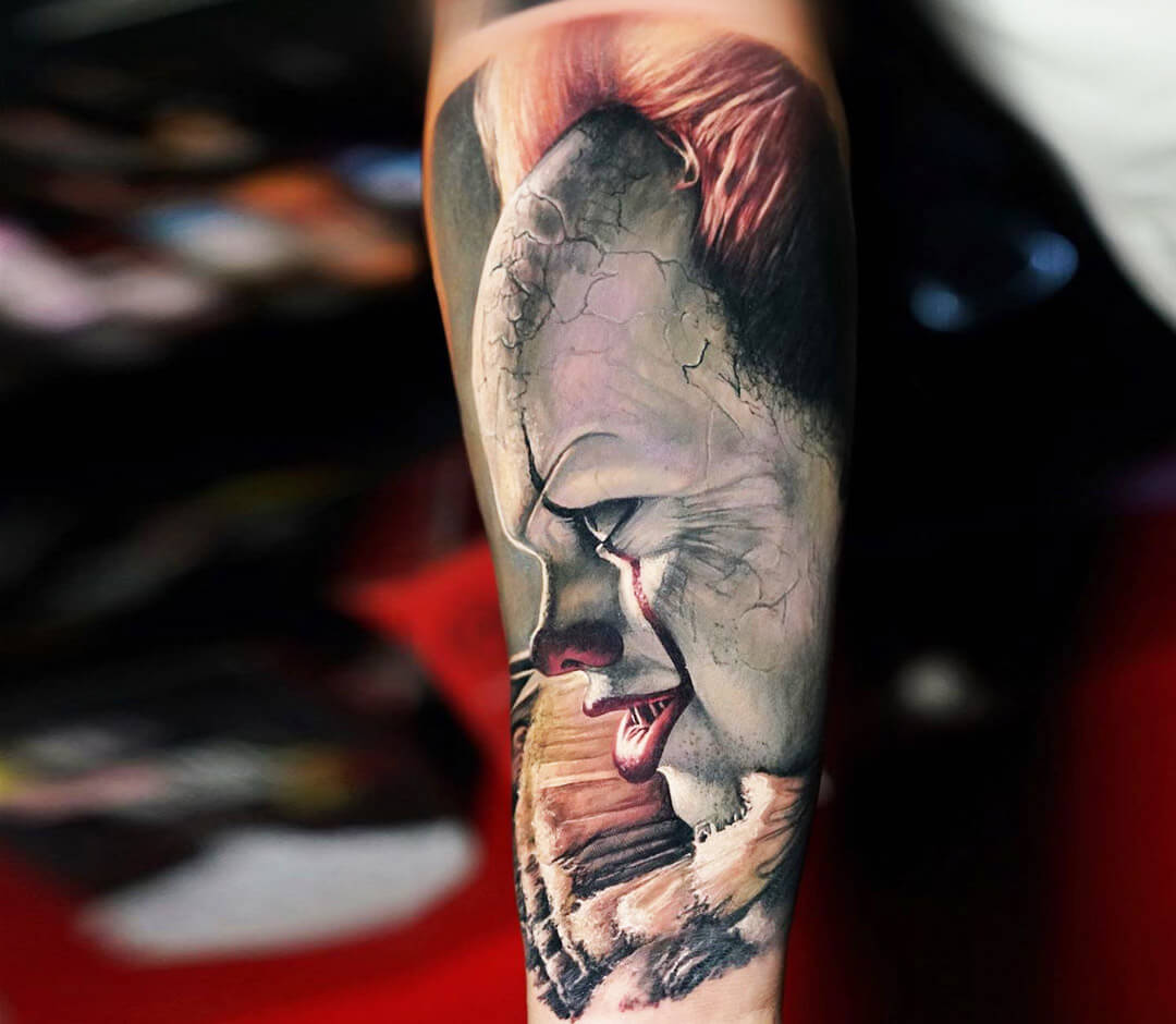 It A Coisa Pennywise Tattoo Clown Tattoo Horror Tattoo