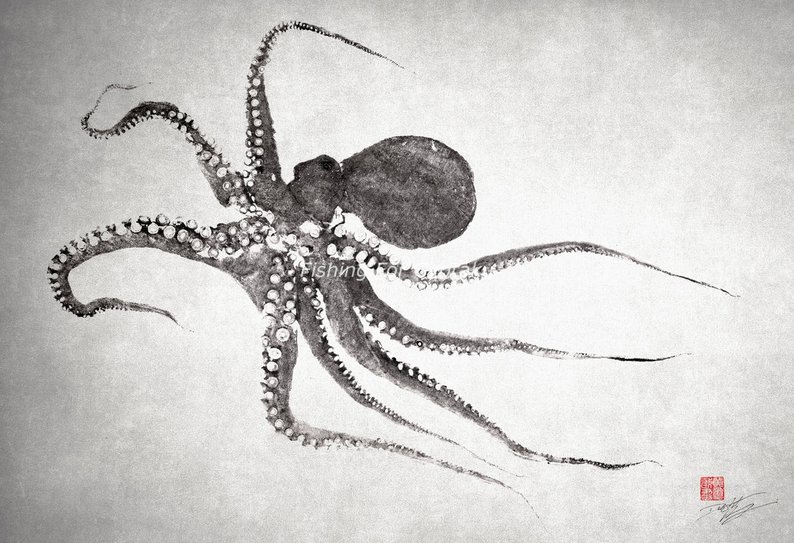 Japanese Octopus Drawing At Getdrawings Free Download