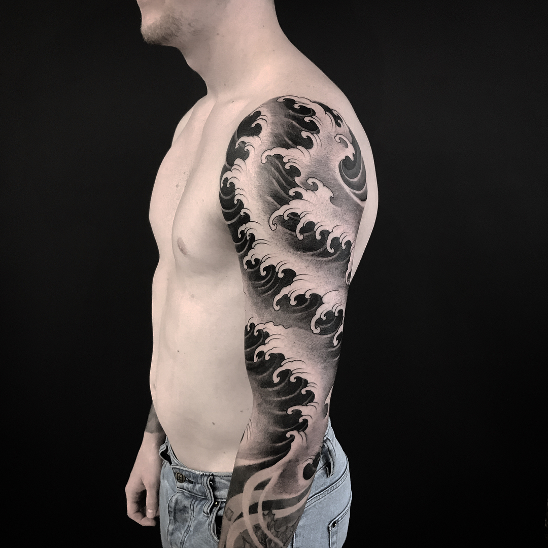 Japanese Waves Tattoo Designs and Meanings Explained