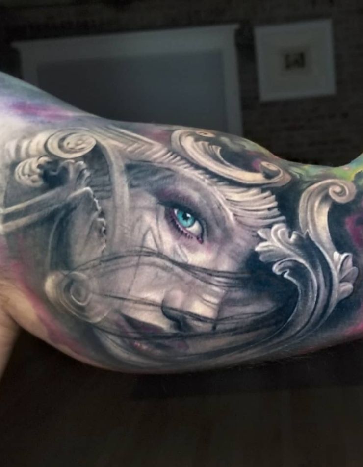 Jaw Dropping Face Morph Tattoos By Arlo Dicristina Kickass Things Girls With Sleeve Tattoos