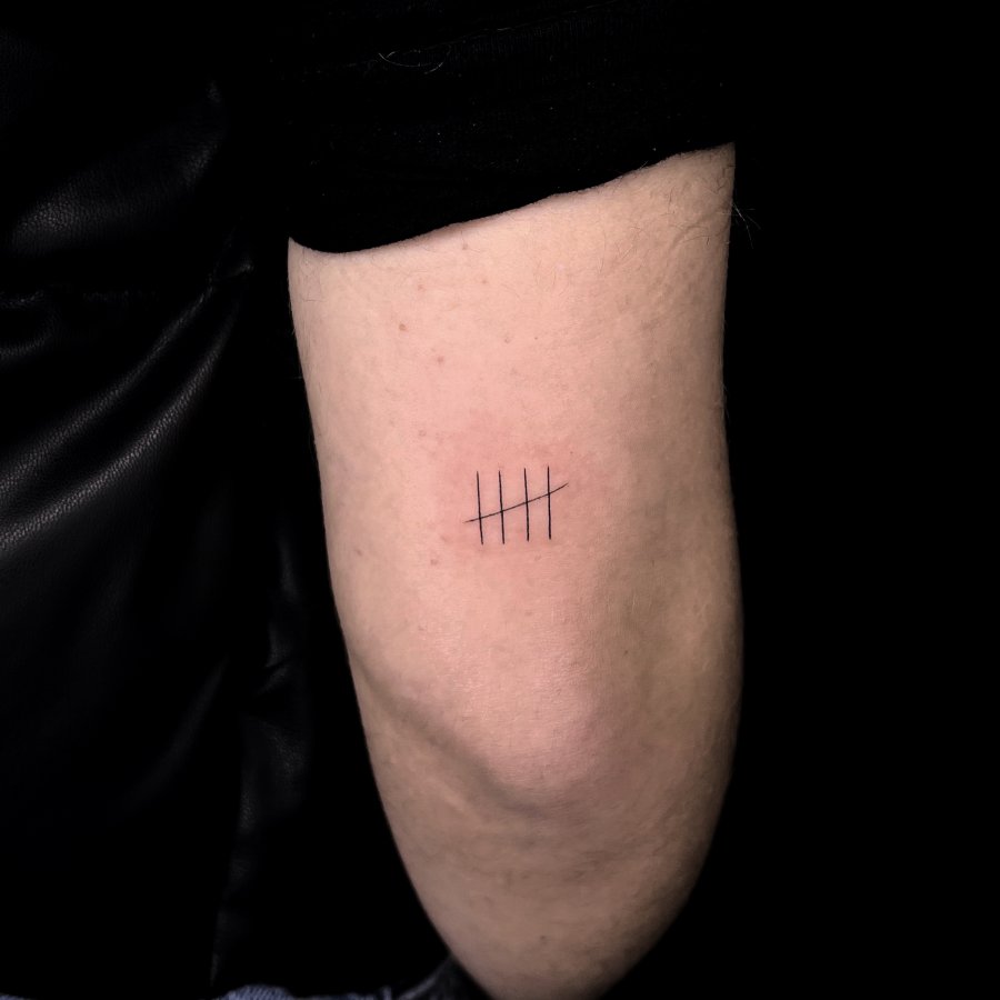 Kian Lawley Tally Mark Tattoo