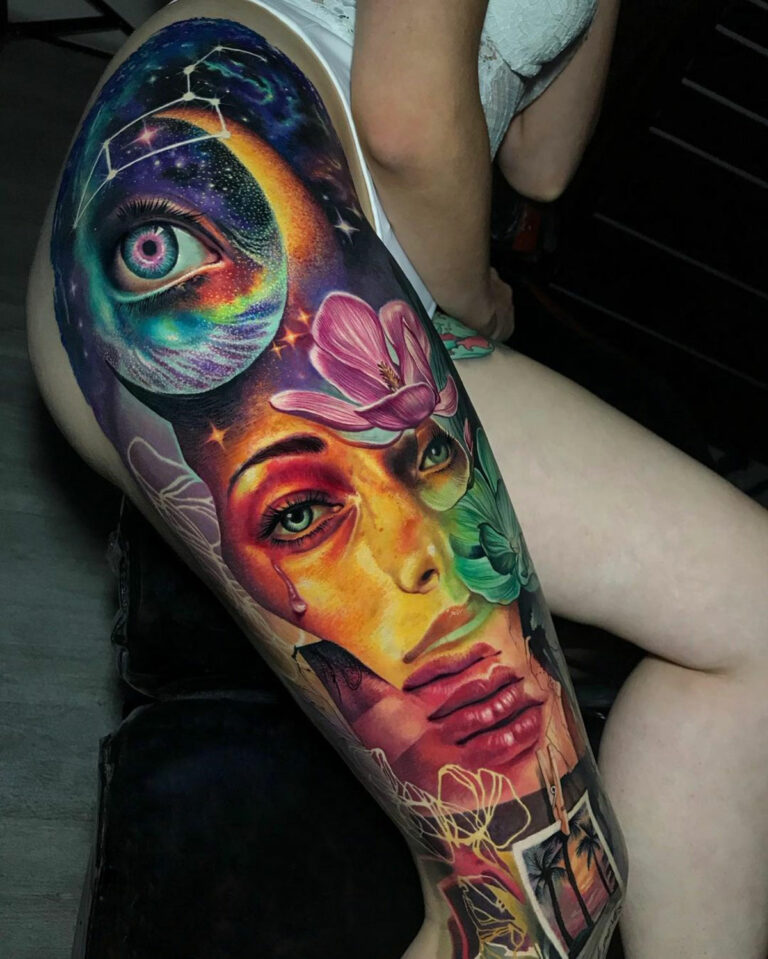 Leg Sleeve Tattoo Ideas for Men and Women