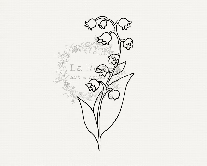 Lily Of The Valley Svg Hawthorn Svg May Birth Month Flowers Etsy