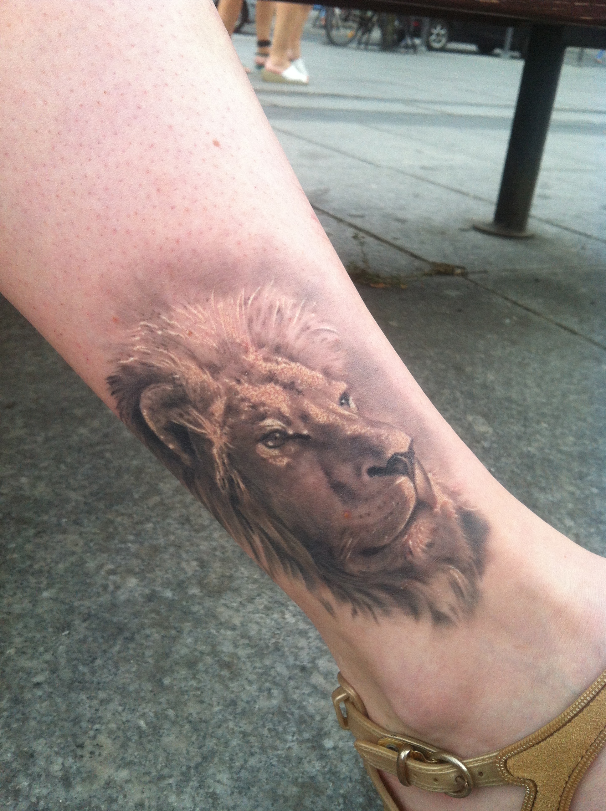 Lion Leg Tattoo Calf Tattoo Men Neon Tattoo Ink Tattoo Sleeve