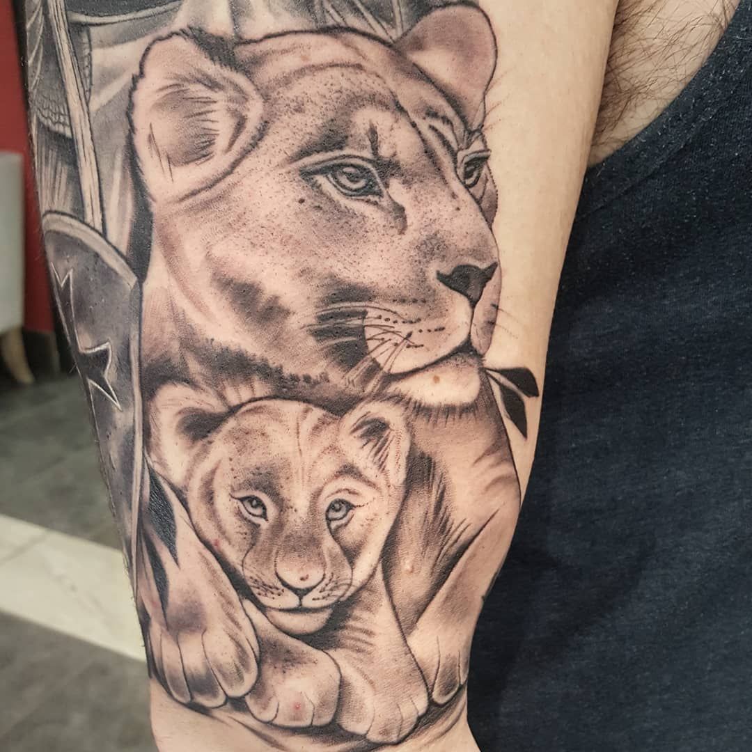 Lioness Cub Tattoo Designs