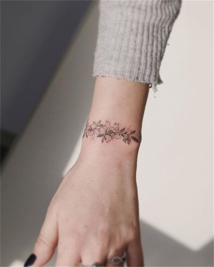 Meaningful Wrist Bracelet Floral Tattoo Designs For You Floral Tattoo