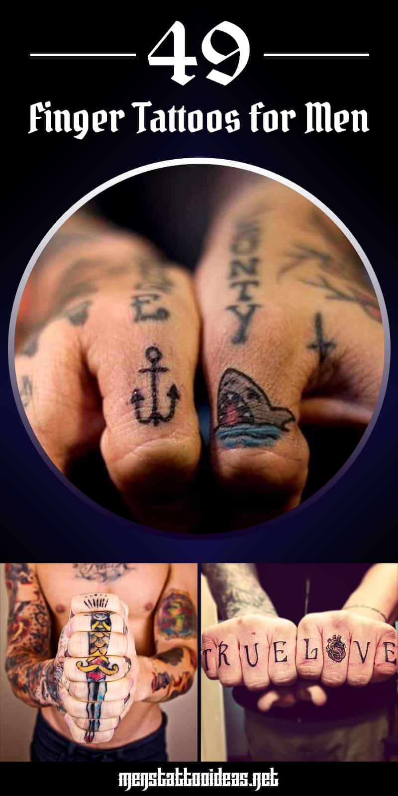 10 Unique Mens Finger Tattoo Designs