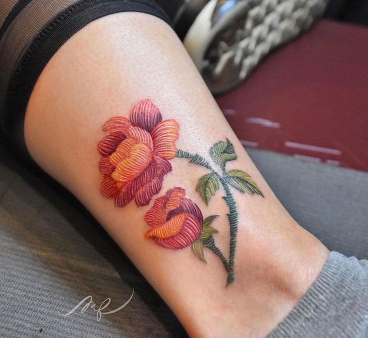 Mexican Tattooist Stitches Colorful Floral Tattoos Inspired By Her