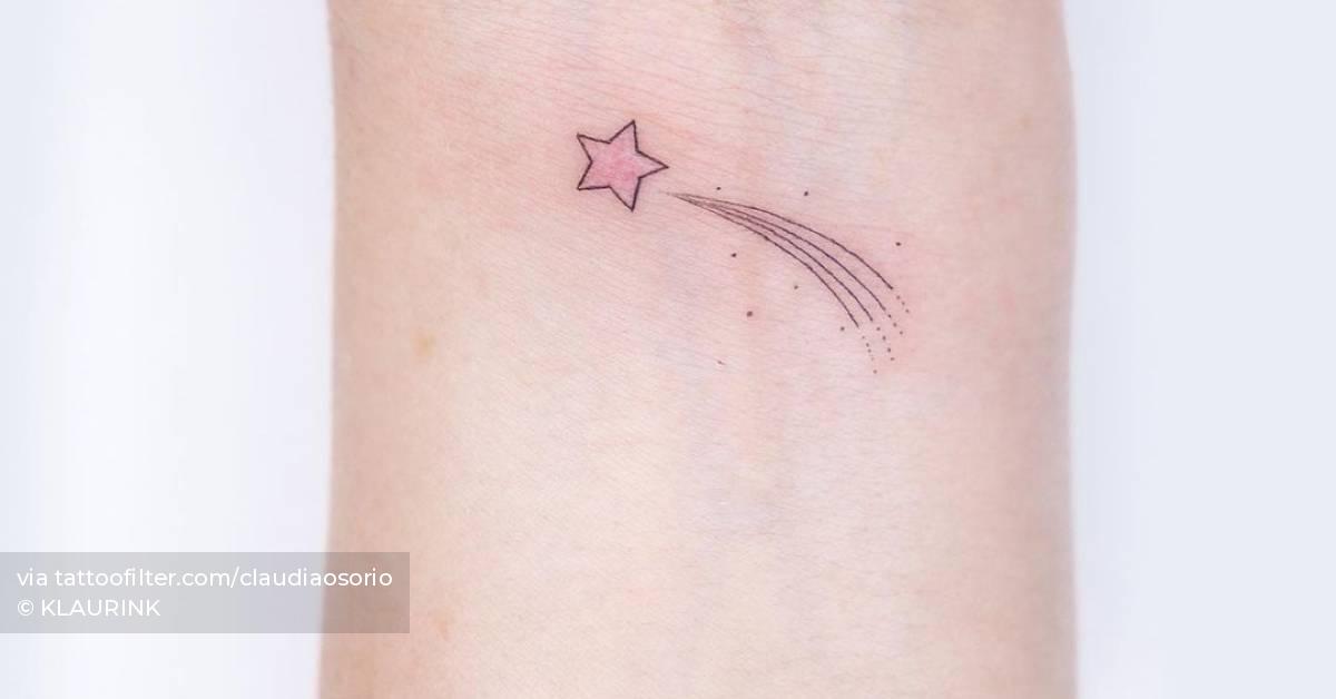 Minimalist Shooting Star Tattoo On The Wrist